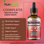 Load image into Gallery viewer, Chromium and turmeric liquid herbal drops for energy balance - Kun Shafi berberine 60ml bottle