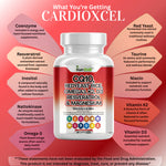 Load image into Gallery viewer, Heart health ingredients label: CoQ10, red yeast rice, omega 3, vitamin K2 D3, magnesium - Kun Shafi