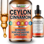 Load image into Gallery viewer, Kun Shafi Ceylon Cinnamon Liquid Drops with berberine, Korean ginseng, apple cider and chromium - metabolism and blood sugar support 60ml