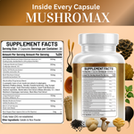 Load image into Gallery viewer, Lion’s Mane, Turkey Tail, Reishi, Cordyceps & Maitake Mushroom Complex - Brain, Immunity & Energy Support - 60 Capsules-Kun-Shafi