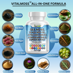 Load image into Gallery viewer, Sea Moss + Black Seed Oil Capsules with Ashwagandha & Burdock Root — Immune, Energy & Skin Support