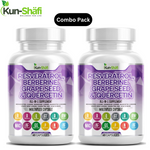 Load image into Gallery viewer, Resveratrol &amp; Berberine Supplement with Grape Seed, Quercetin, Green Tea &amp; Acai Extract – Antioxidant, Heart &amp; Immune Support – Pack of 2 (120 Caps)
