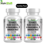 Load image into Gallery viewer, Sea Moss Capsules - Irish Sea Moss Advanced with Burdock Root, Bladderwrack, Muira Puama &amp; Raw Sea Moss Powder – Immunity, – Pack of 2 (120 Caps)
