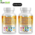 Load image into Gallery viewer, Lion’s Mane 3000mg 20-in-1 Mushroom Supplement with Turkey Tail, Reishi, Cordyceps, Chaga, Maitake, Meshima, – Pack of 2 (120 Caps)
