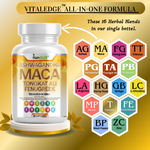 Load image into Gallery viewer, Ashwagandha with Maca, Ginseng, Safed Musli, Shilajit,Tongkat Ali,Fenugreek – Natural Energy, Strength &amp; Stamina Booster for Men – 60 Capsules-Kun Shafi
