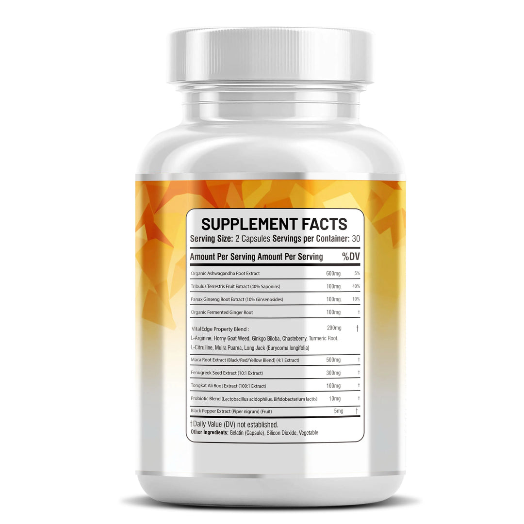 Ashwagandha with Maca, Ginseng, Safed Musli, Shilajit,Tongkat Ali,Fenugreek – Natural Energy, Strength & Stamina Booster for Men – 60 Capsules-Kun Shafi