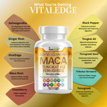 Load image into Gallery viewer, Energy and vitality ingredients label: ashwagandha, maca, tongkat ali, fenugreek - Kun Shafi