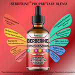 Load image into Gallery viewer, Berberine drops ingredients label: Ceylon cinnamon, chromium, bitter melon, turmeric - Kun Shafi