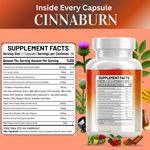Load image into Gallery viewer, Ceylon Cinnamon, Apple Cider Vinegar, Korean Ginseng, Berberine &amp; Turmeric – Blood Sugar &amp; Metabolism Support - CinnaBurn – 60 Capsules-Kun-Shan®

