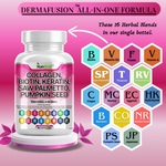 Load image into Gallery viewer, Collagen, Biotin, Keratin, Saw Palmetto &amp; Pumpkin Seed Supplement – Hair, Skin &amp; Nails Vitamins – 90 Capsules
