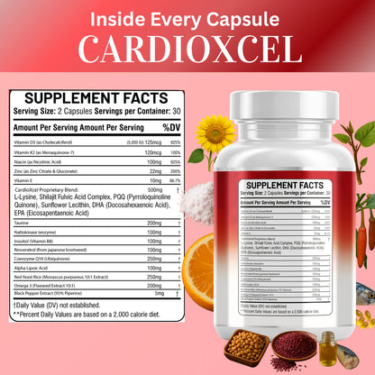 Omega 3 and resveratrol cardiovascular capsules for artery health - Kun Shafi heart energy booster