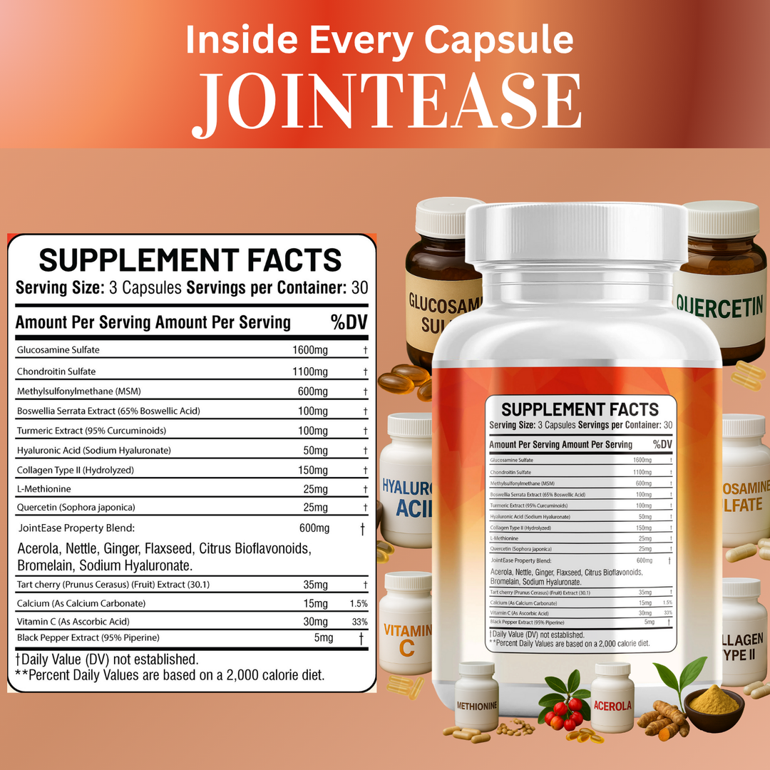 Glucosamine Chondroitin MSM with Collagen, Boswellia, Turmeric, Hyaluronic Acid – Joint Support Supplement | 90 Capsules