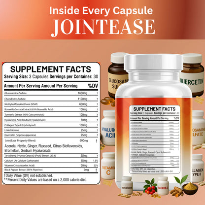 Hyaluronic acid and turmeric joint capsules for back pain relief - Kun Shafi natural mobility support