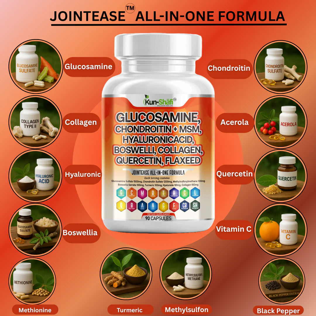 Joint support supplement for knee pain relief and mobility - Kun Shafi JointEase all-in-one formula