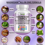 Magnesium Complex – Glycinate, Malate, L-Threonate + Ashwagandha & Lemon Balm | Kun Shafi® 90 Capsules