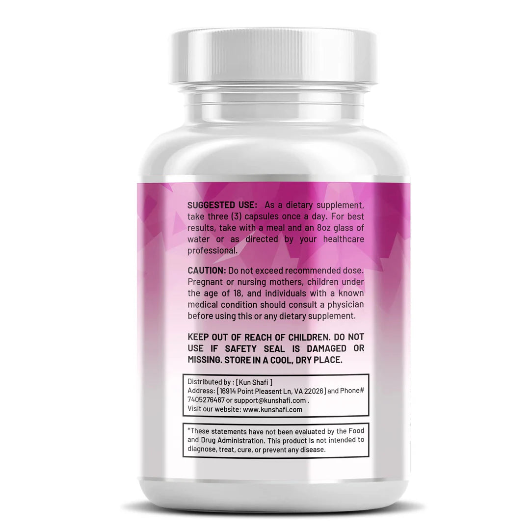 Kun Shafi Livacore Milk Thistle Liver Detox supplement facts panel - 90 vegan capsules