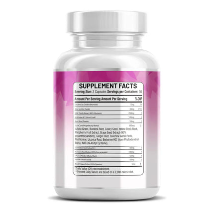Daily liver care capsules with zinc, jujube and turmeric - Kun Shafi liver support formula 90 count