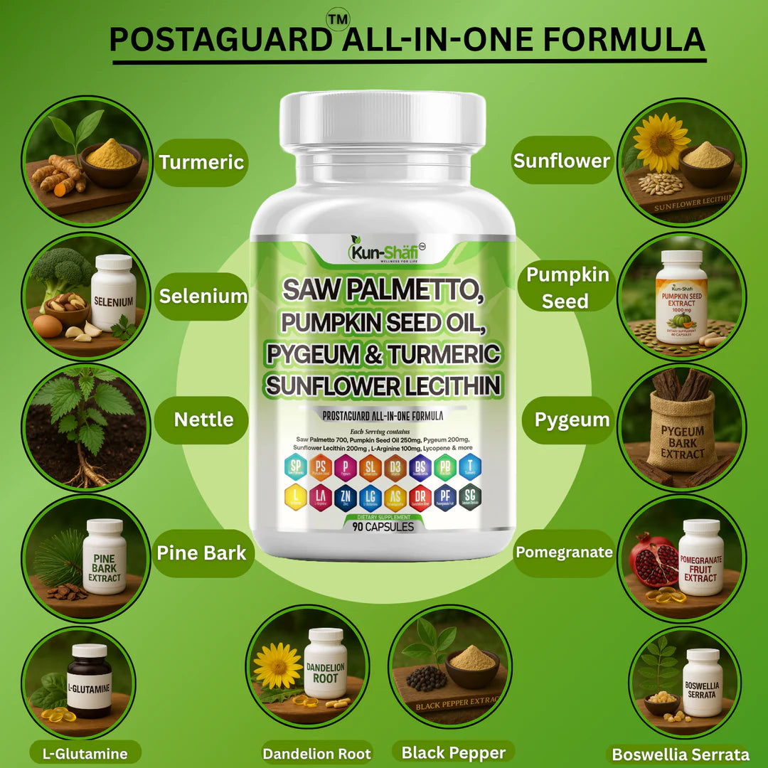 Men's prostate health supplement - Kun Shafi ProstaGuard herbal organic formula 90 capsules
