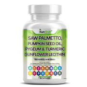 Kun Shafi Saw Palmetto Prostate Support with pumpkin seed oil, pygeum, turmeric and sunflower lecithin - 90 capsules