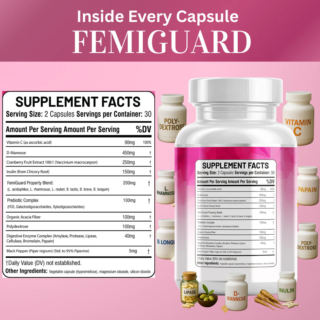 Daily feminine probiotic capsules for urinary tract support and immune health - Kun Shafi women's wellness