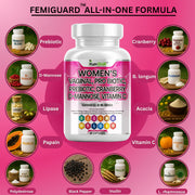 Women's probiotic with prebiotic for feminine health and yeast infection support - Kun Shafi 60 capsules