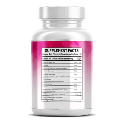 UTI prevention and yeast infection support capsules with cranberry and D-mannose - Kun Shafi women's health