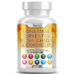 Load image into Gallery viewer, Lion&#39;s Mane Mushroom Complex - Brain &amp; Memory Support Supplement | Nootropic with Reishi, Cordyceps &amp; Chaga - 60 Caps
