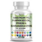 Load image into Gallery viewer, Saw Palmetto 10000mg Pumpkin Seed Oil 3000mg Pygeum 3000mg Sunflower Lecithin 3000mg Stinging Nettle Cranberry  for Men with Lycopene - 60 Caps
